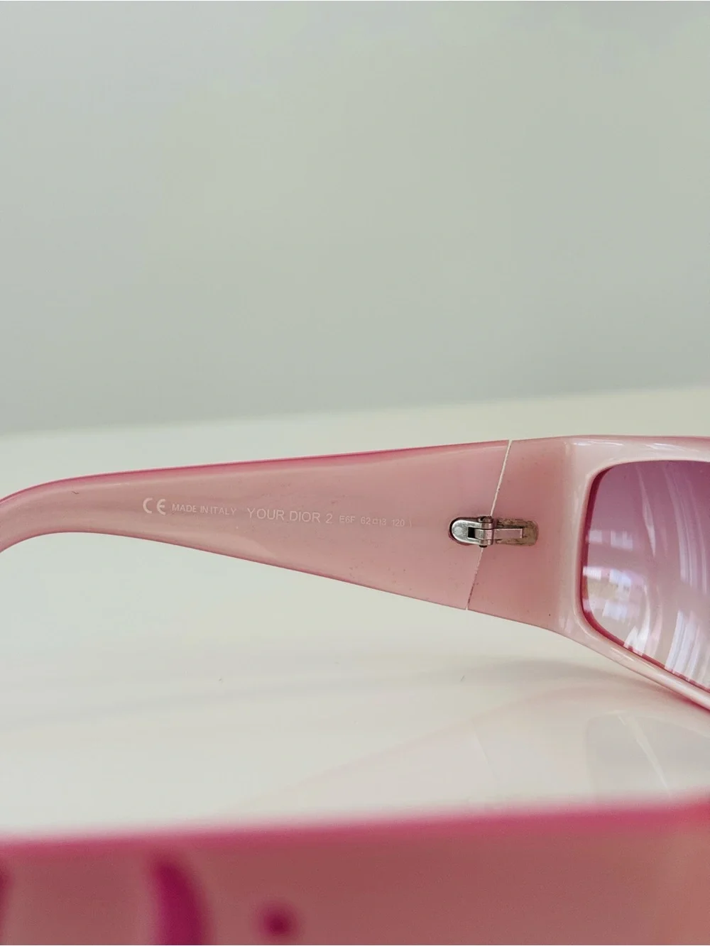 RARE🍒Christian DIOR Your Dior pink logo Y2K sunglasses John Galliano Era.